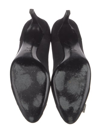 Giorgio Armani Suede Bow Accents Pumps