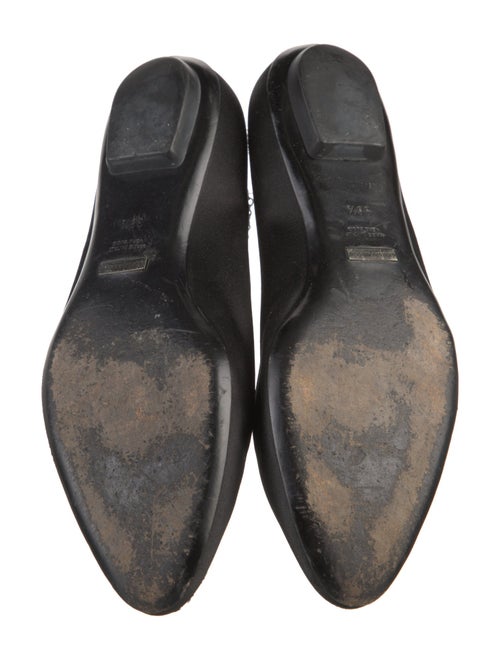 Giorgio Armani Satin Cutout Accent Ballet Flats