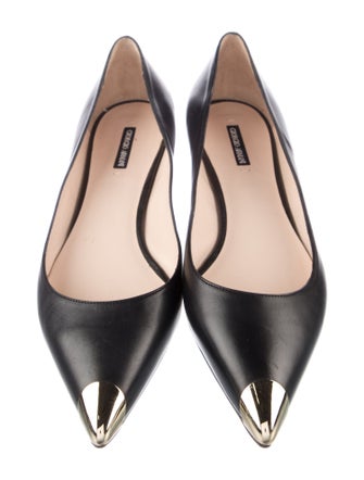 Giorgio Armani Leather Ballet Flats