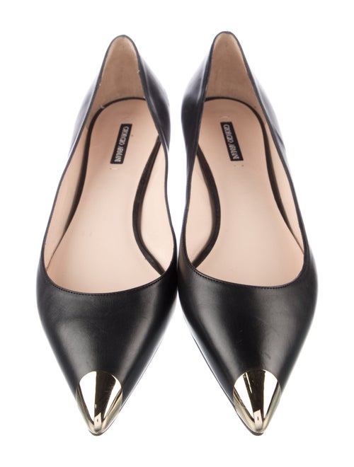 Giorgio Armani Leather Ballet Flats