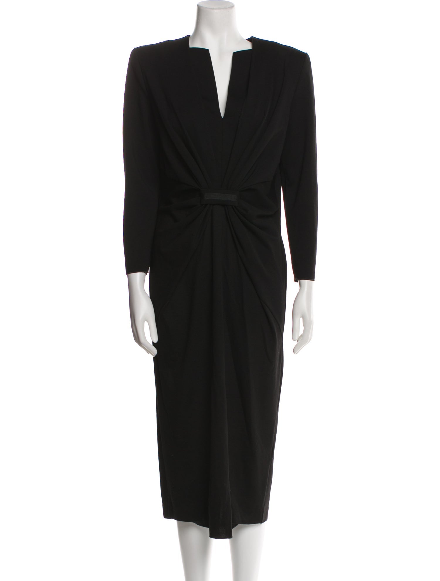 Giorgio Armani V-Neck Midi Length Dress