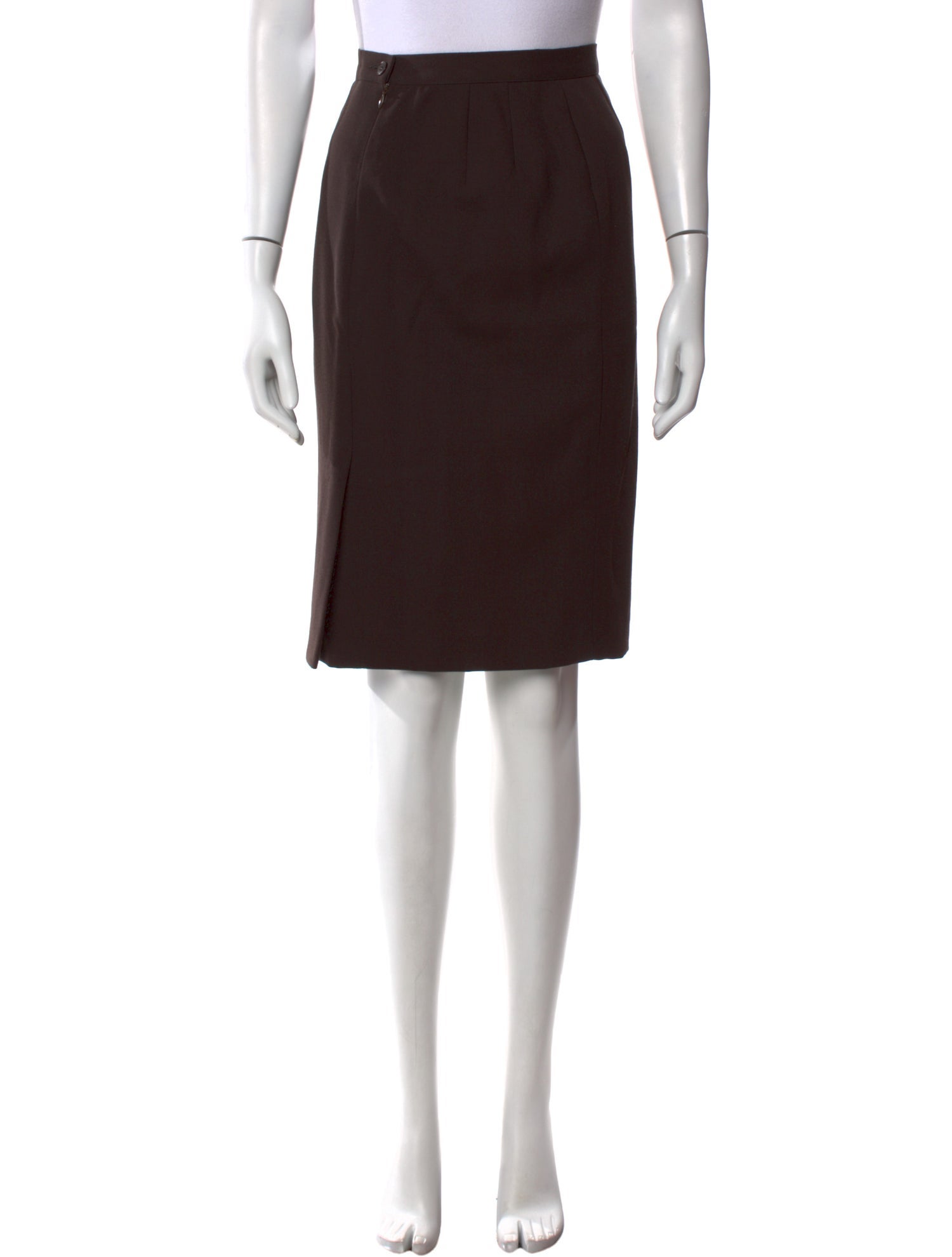 Giorgio Armani Pleated Accents Knee-Length Skirt