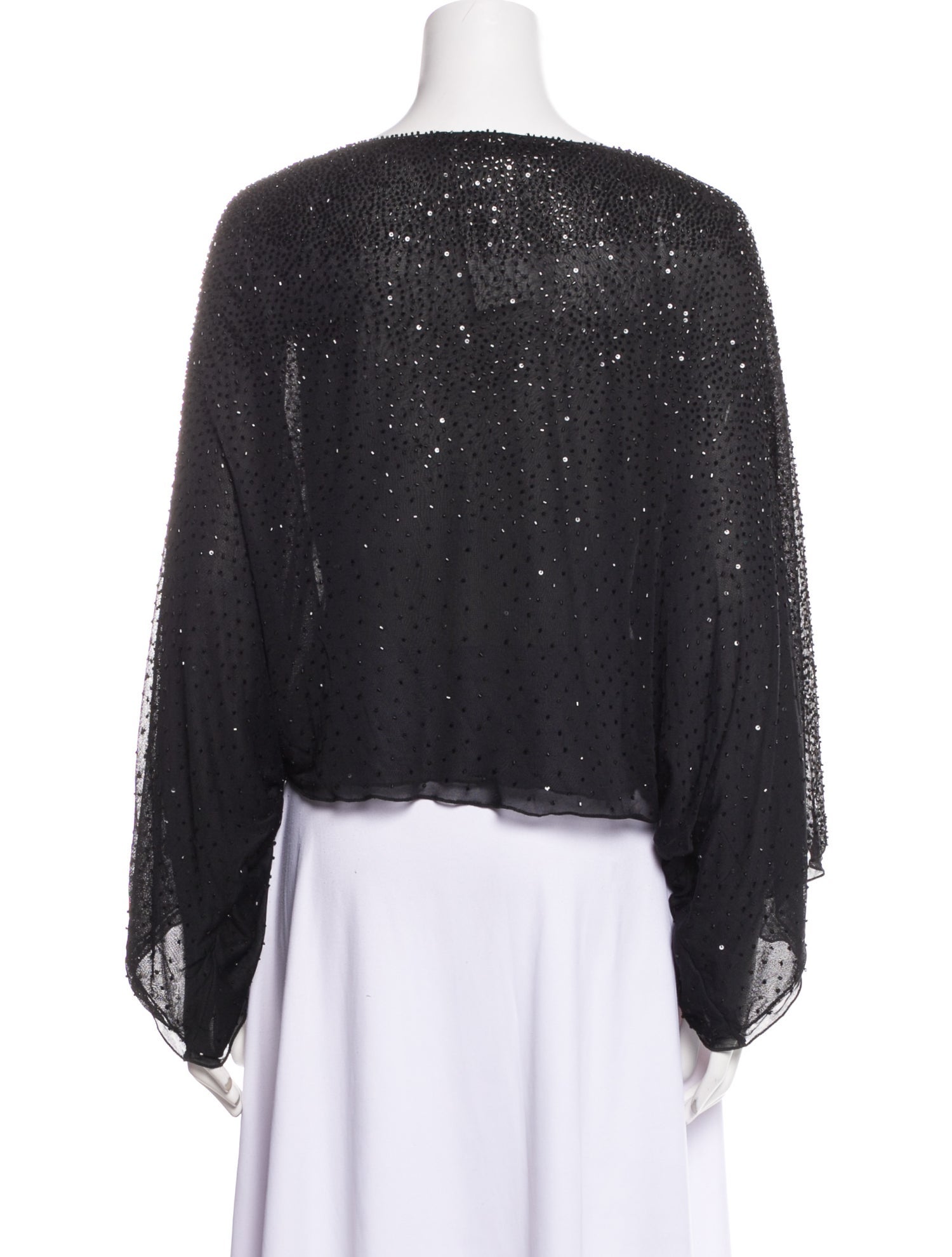 Giorgio Armani Bateau Neckline Three-Quarter Sleeve Blouse