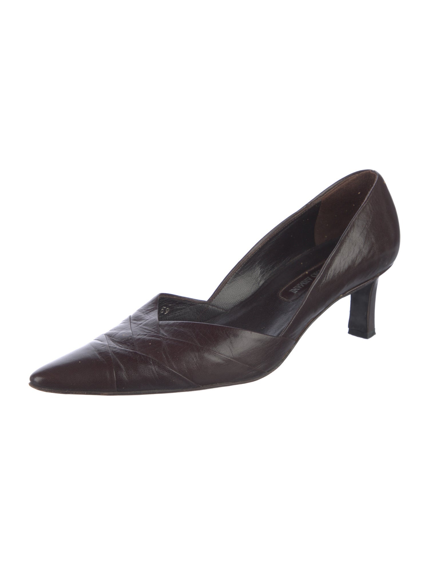 Giorgio Armani Leather D'Orsay Pumps