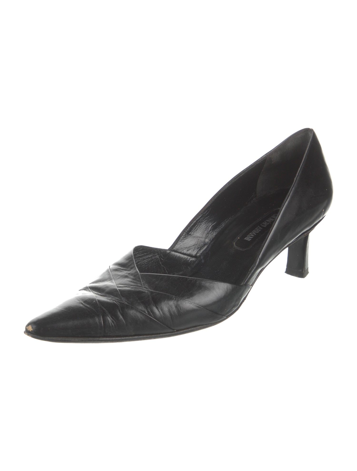 Giorgio Armani Leather D'Orsay Pumps