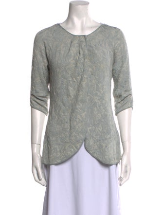 Giorgio Armani Silk Scoop Neck Sweater