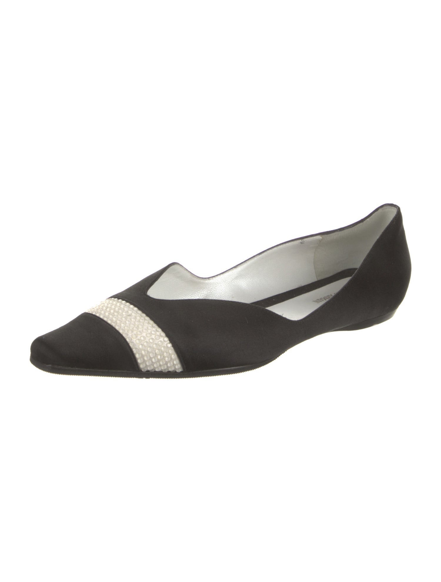 Giorgio Armani Satin Colorblock Pattern D'Orsay Flats