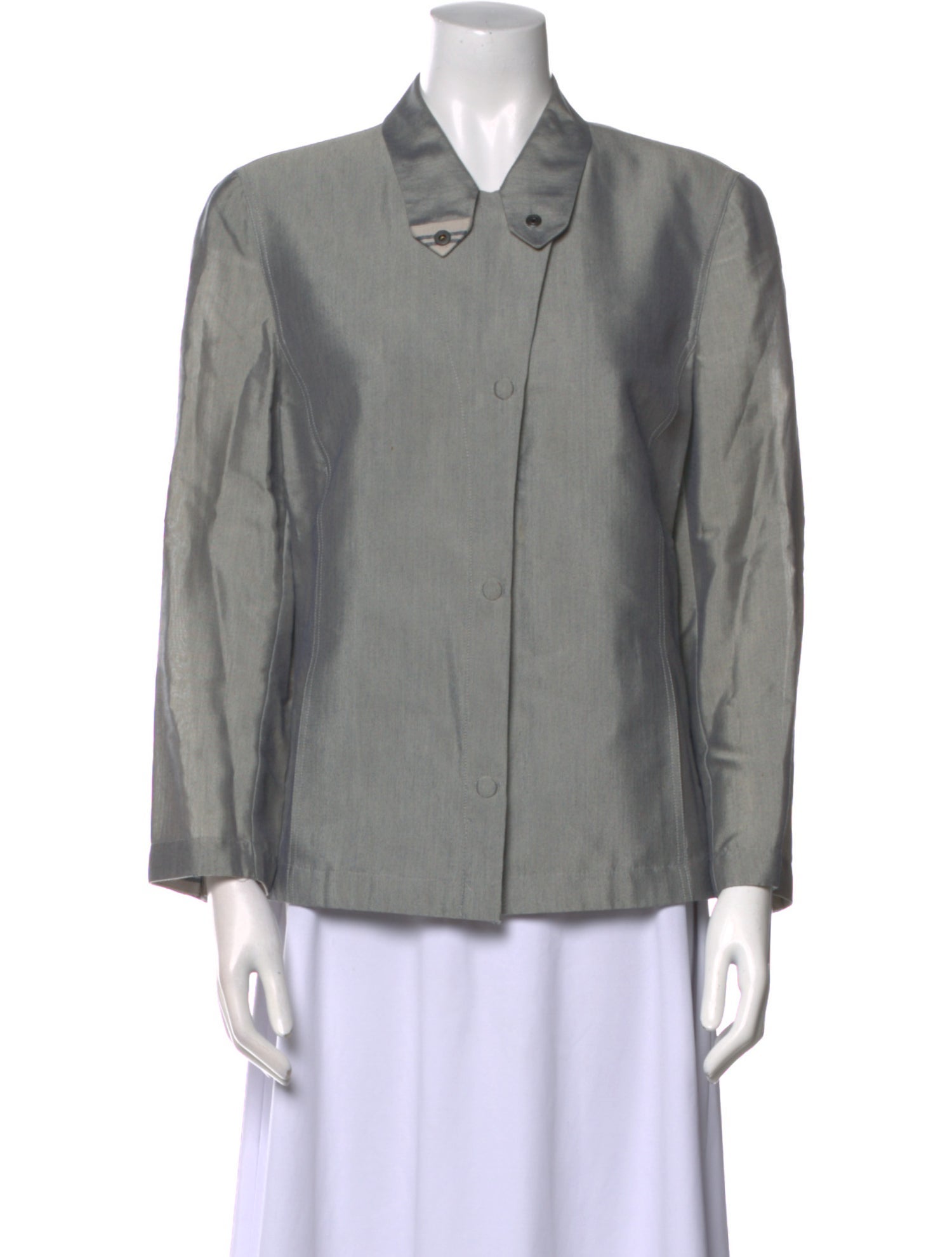 Giorgio Armani Long Sleeve Button-Up Top