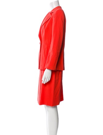 Giorgio Armani Wool Pleated Accents Skirt Set