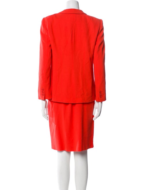 Giorgio Armani Wool Pleated Accents Skirt Set