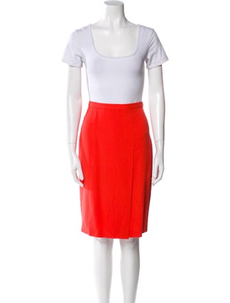 Giorgio Armani Wool Pleated Accents Skirt Set
