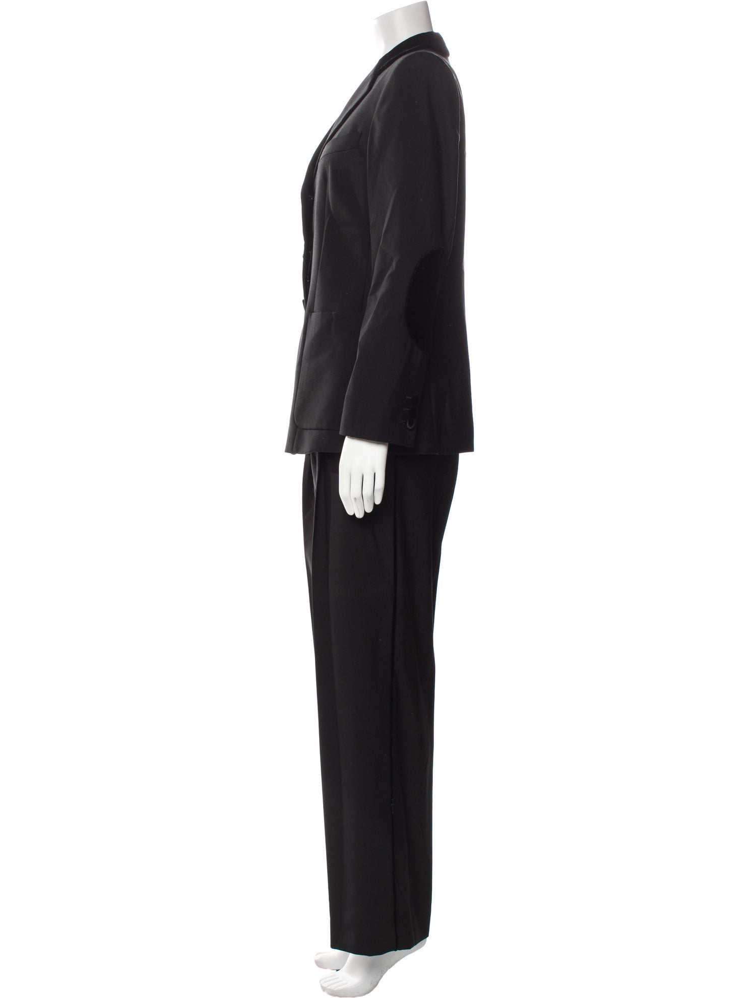 Giorgio Armani Wool Ruffle Embellishment Pantsuit
