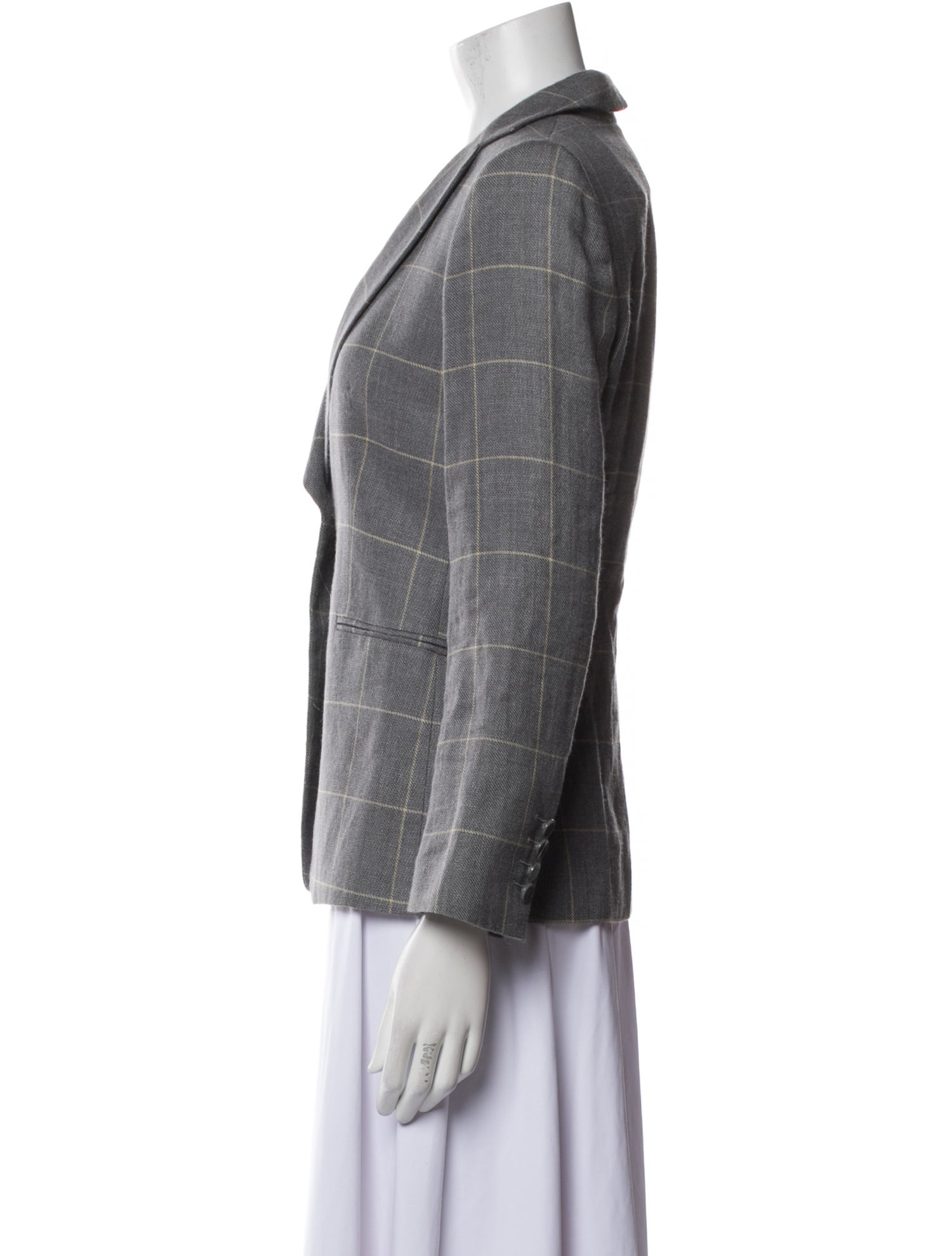 Giorgio Armani Plaid Print Blazer