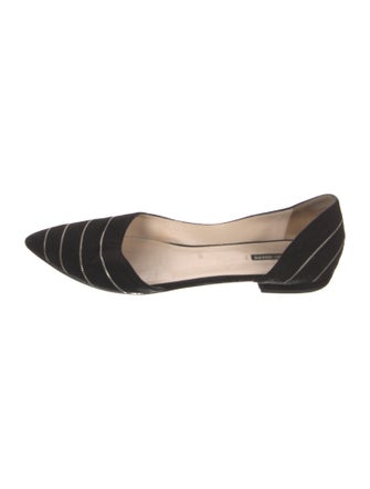 Giorgio Armani Suede Printed D'Orsay Flats