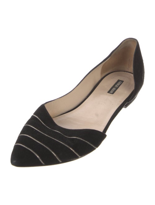 Giorgio Armani Suede Printed D'Orsay Flats