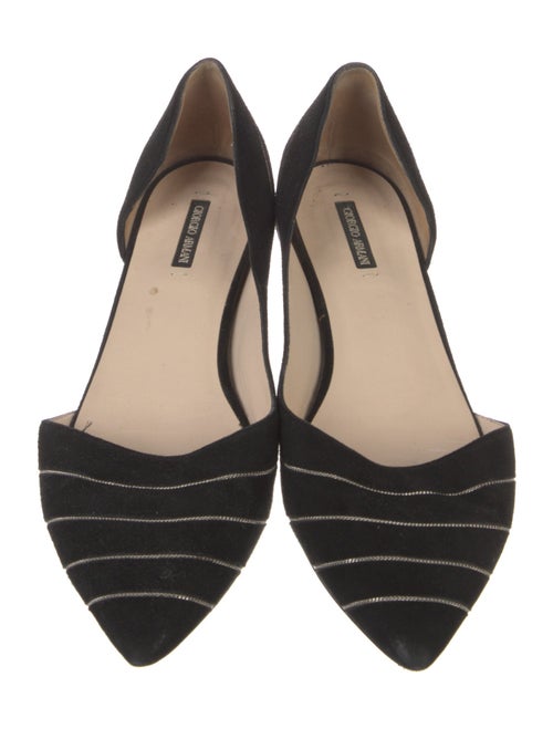 Giorgio Armani Suede Printed D'Orsay Flats