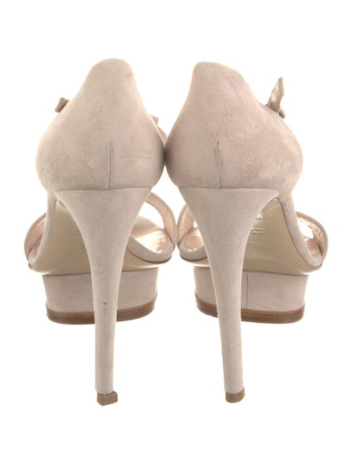 Giorgio Armani Suede T-Strap Sandals