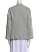 Giorgio Armani Crew Neck Long Sleeve Button-Up Top