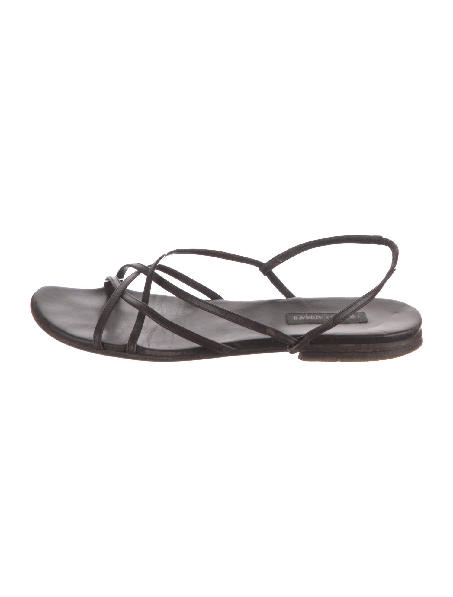Giorgio Armani Leather Slingback Sandals