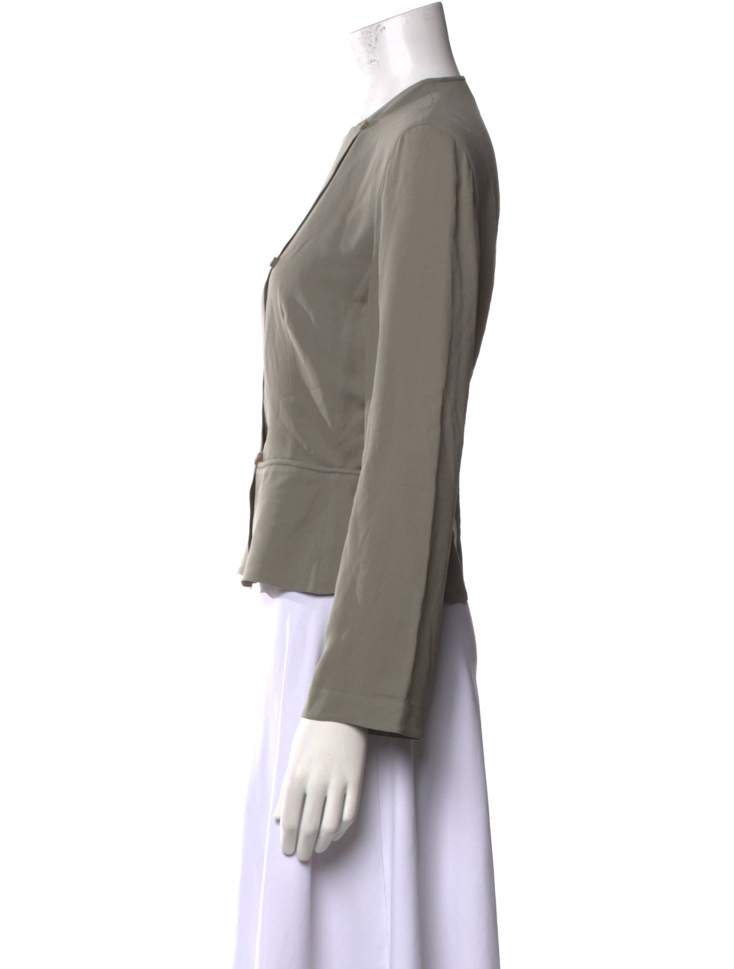 Giorgio Armani Crew Neck Long Sleeve Crop Top