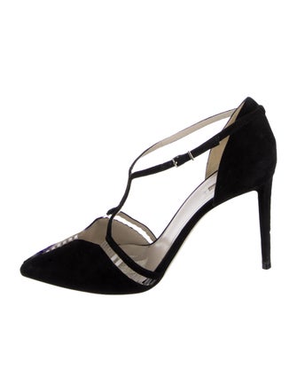Giorgio Armani Suede T-Strap Pumps