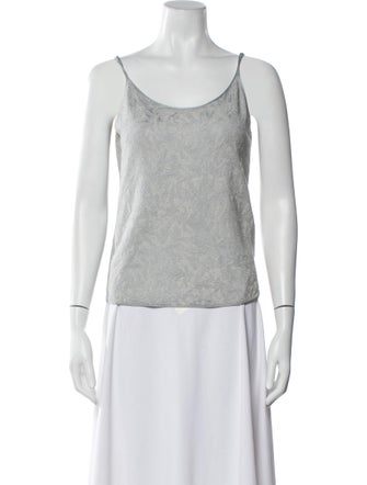 Giorgio Armani Silk Scoop Neck Top