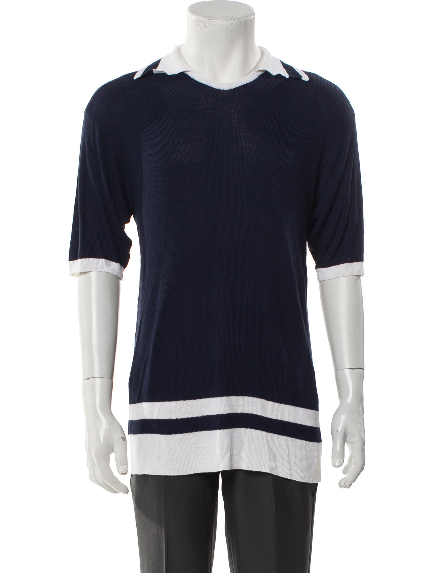 Giorgio Armani Colorblock Pattern Short Sleeve Shirt