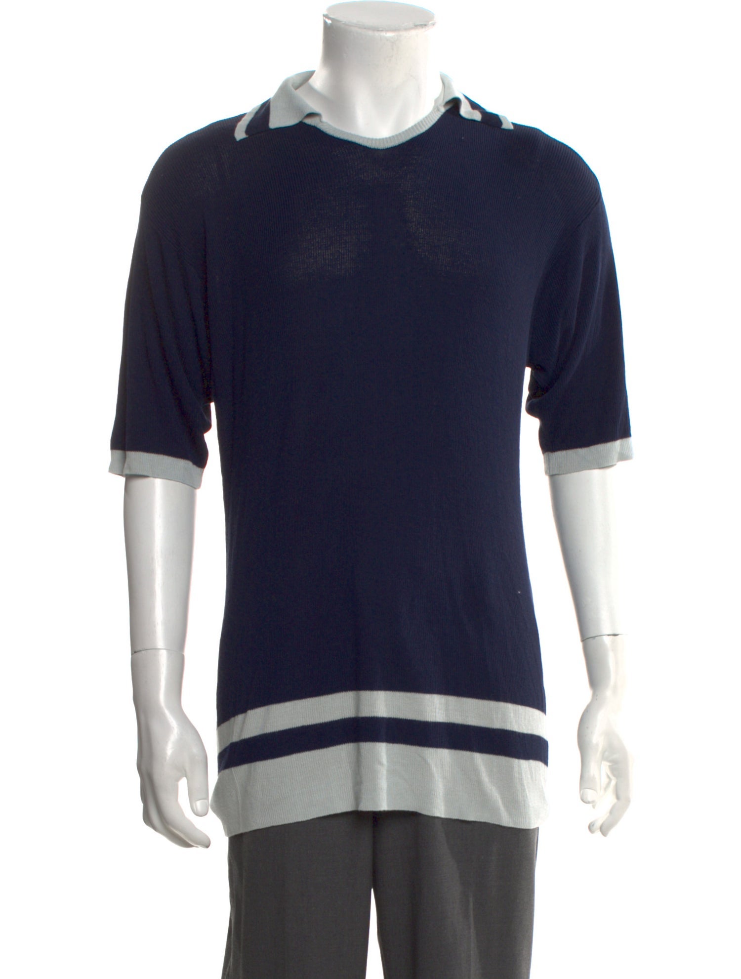 Giorgio Armani Crew Neck Short Sleeve Polo Sweater