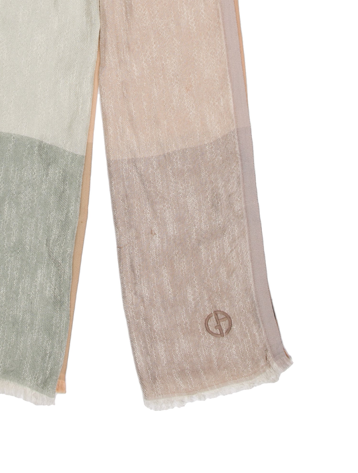 Giorgio Armani Colorblock Pattern Scarf