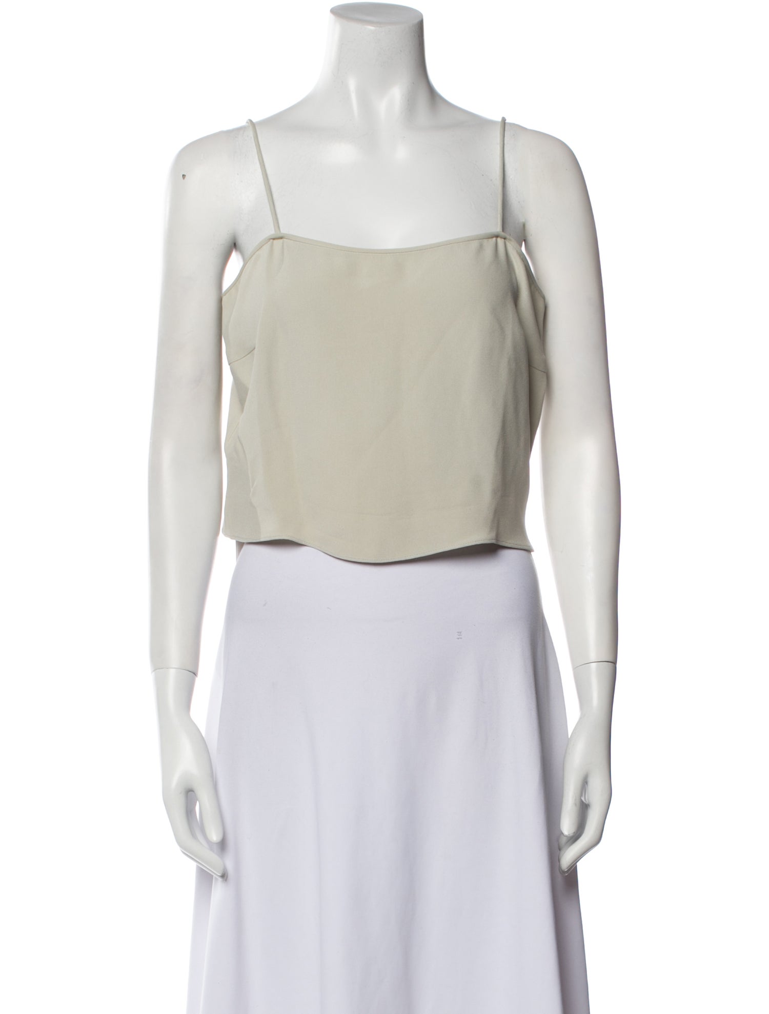 Giorgio Armani Silk Square Neckline Crop Top