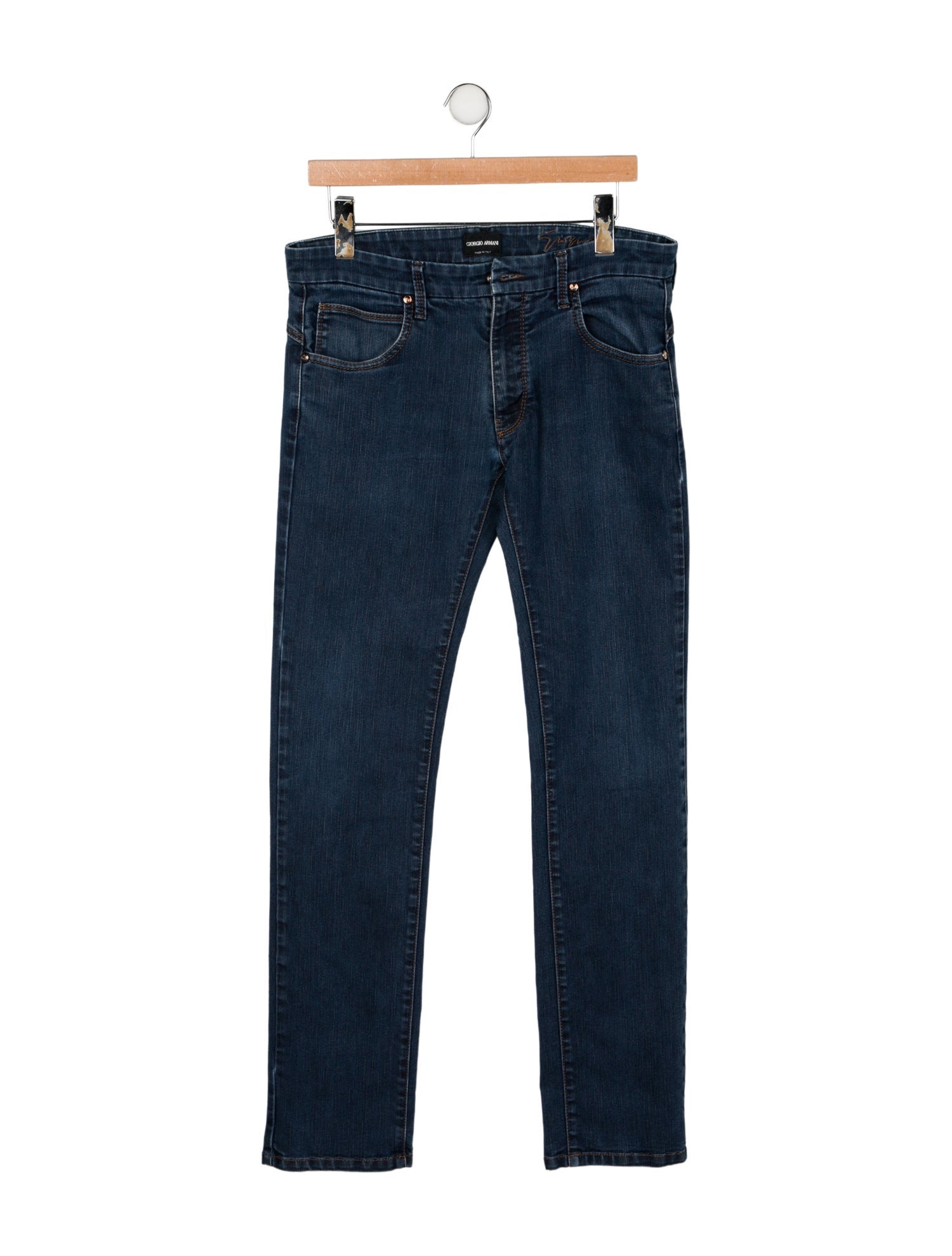 Giorgio Armani Mid-Rise Straight Leg Jeans