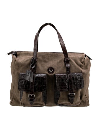 Giorgio Armani Canvas Weekender Bag