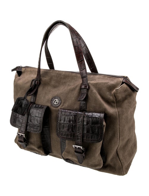 Giorgio Armani Canvas Weekender Bag