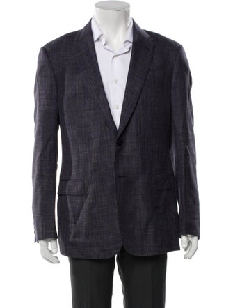 Giorgio Armani Plaid Print Blazer