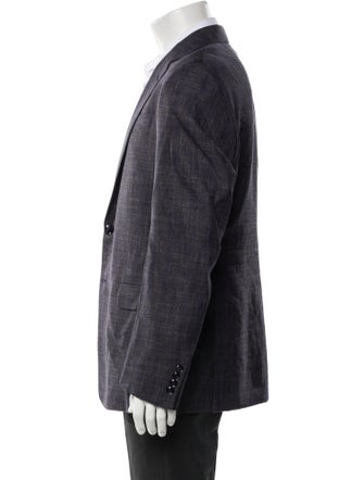 Giorgio Armani Plaid Print Blazer