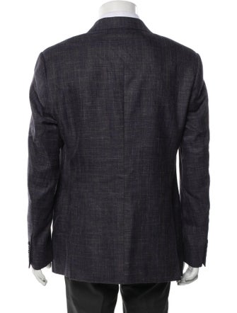 Giorgio Armani Plaid Print Blazer