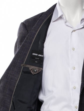 Giorgio Armani Plaid Print Blazer
