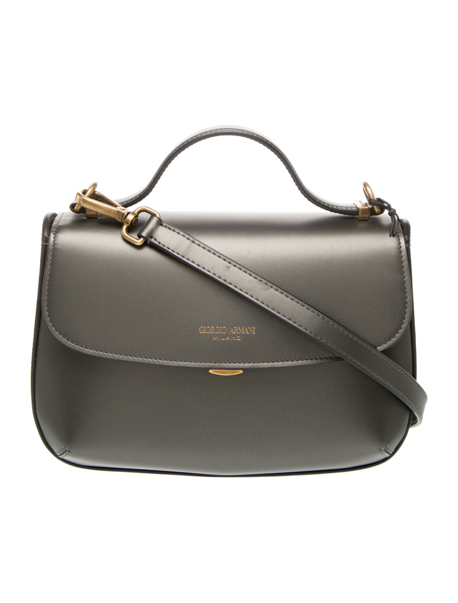 Giorgio Armani Leather Top Handle Bag