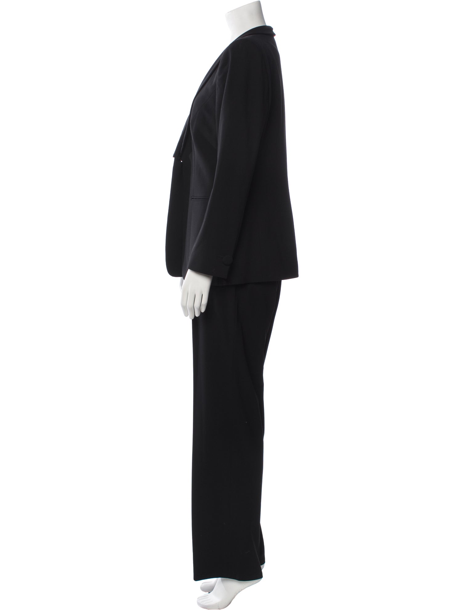 Giorgio Armani Virgin Wool Pleated Accents Pantsuit
