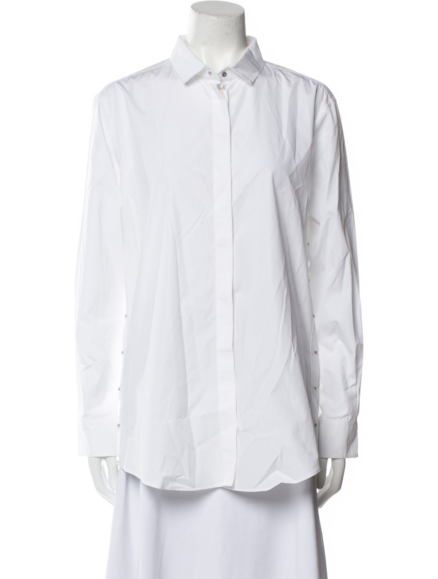 Giorgio Armani Long Sleeve Button-Up Top