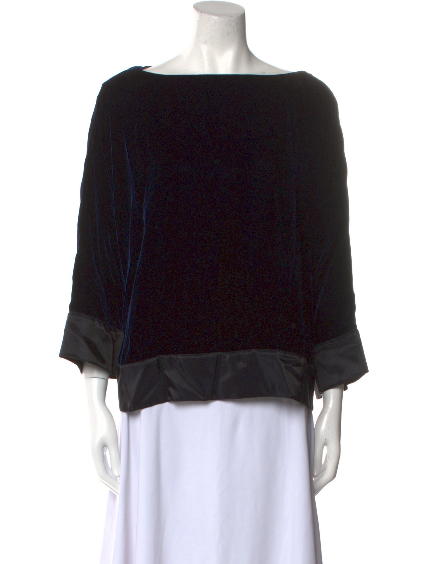 Giorgio Armani Bateau Neckline Three-Quarter Sleeve Blouse w/ Tags