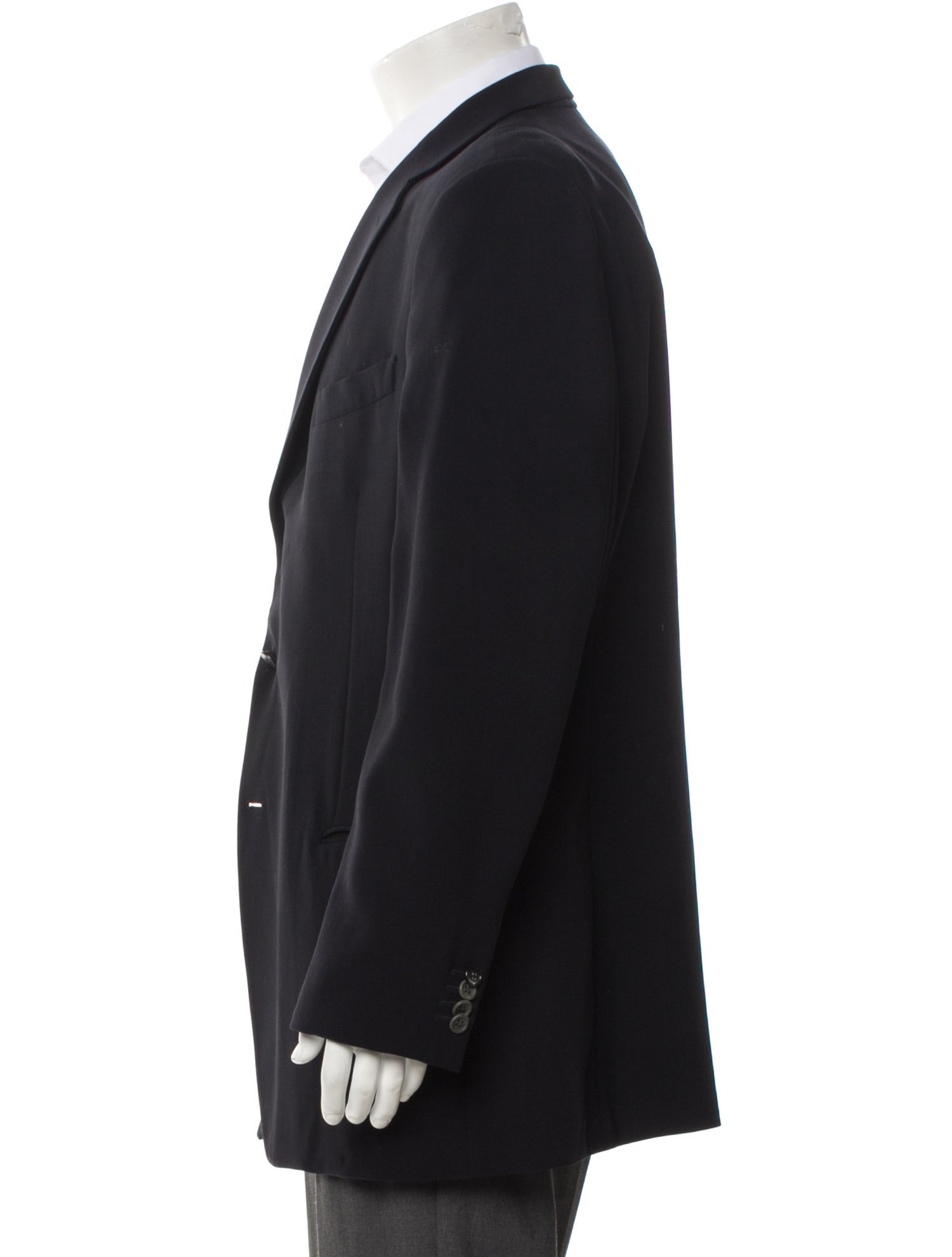 Giorgio Armani Wool Embroidered Accent Blazer