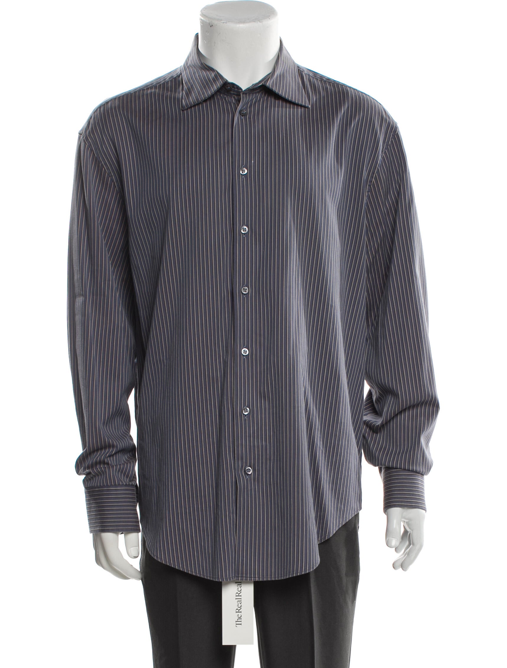 Giorgio Armani Striped Long Sleeve Shirt