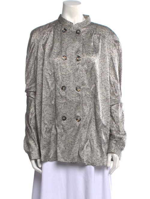 Giorgio Armani Silk Printed Button-Up Top