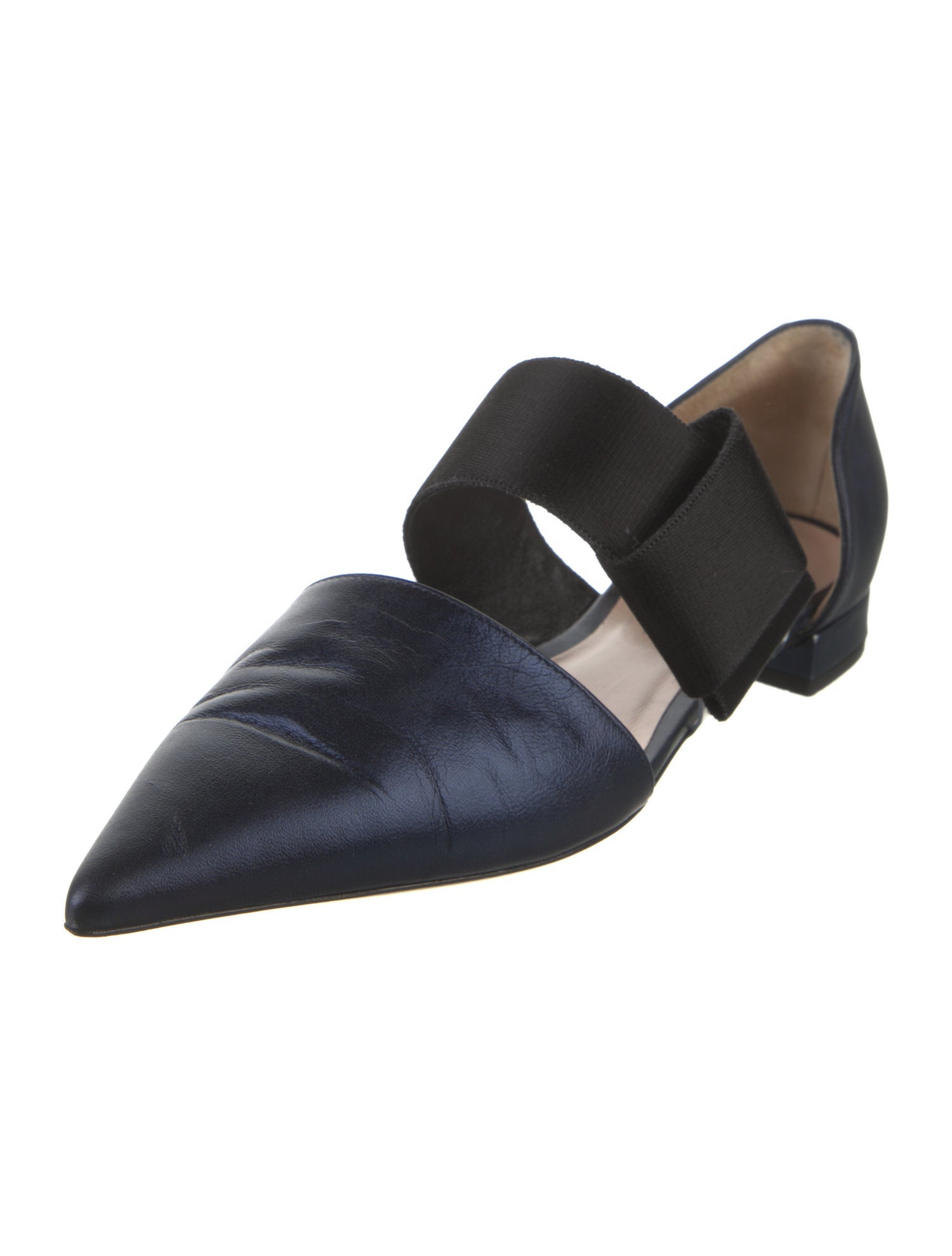 Giorgio Armani Leather D'Orsay Flats