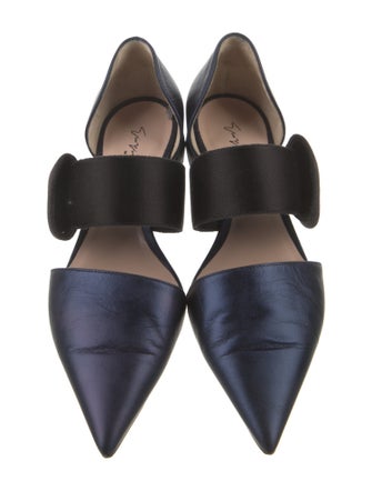 Giorgio Armani Leather D'Orsay Flats