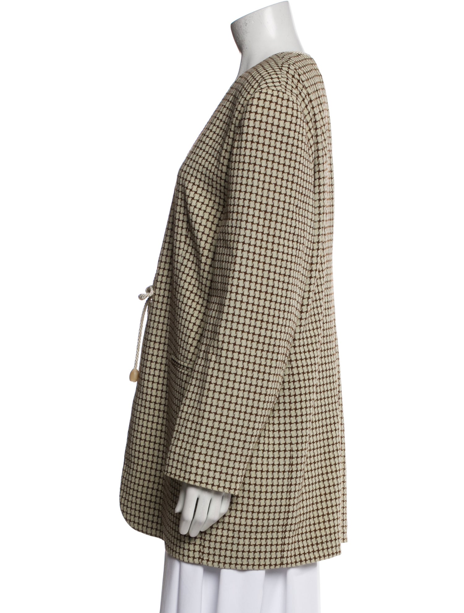 Giorgio Armani Wool Plaid Print Blazer