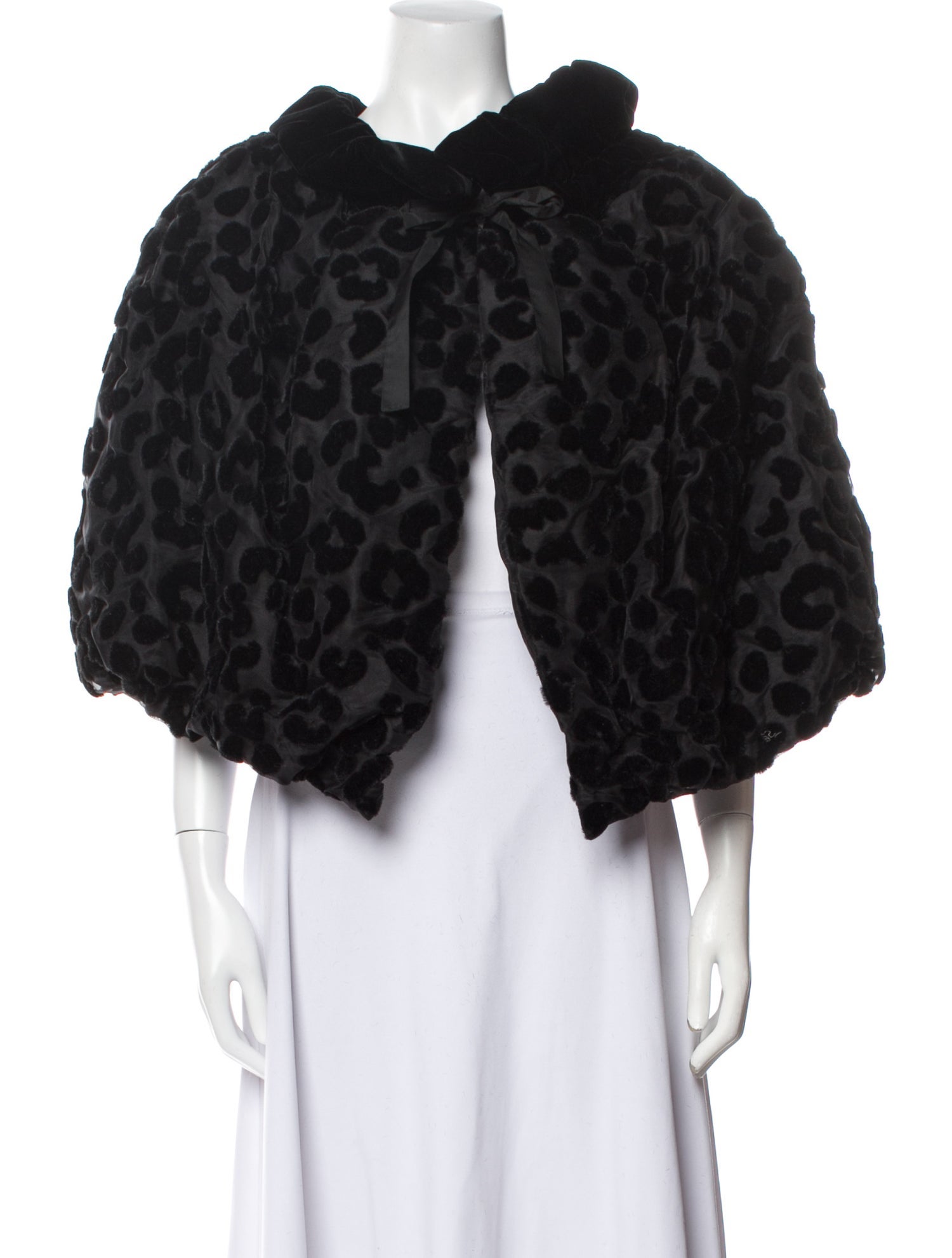 Giorgio Armani Animal Print Cape