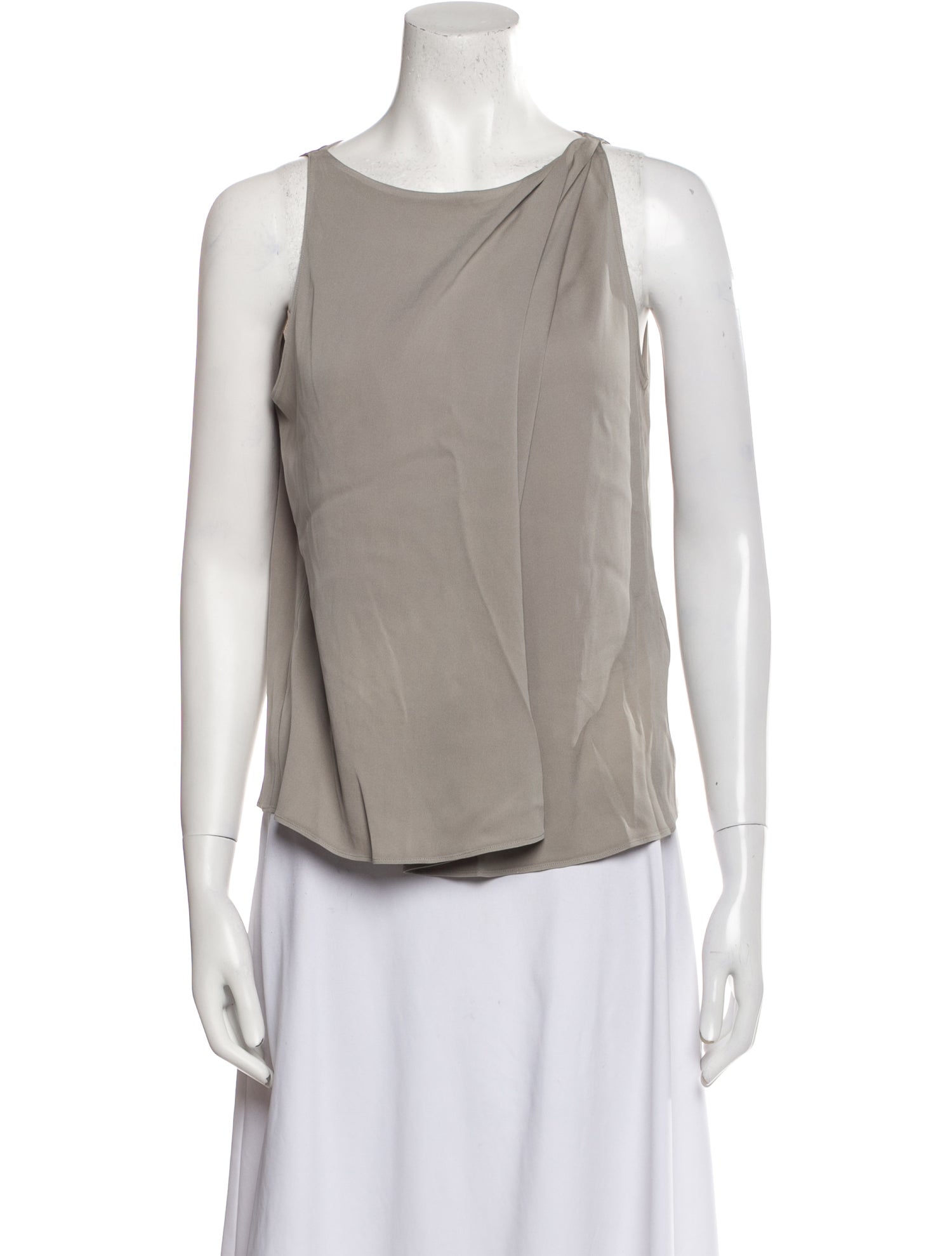 Giorgio Armani Silk Bateau Neckline Top