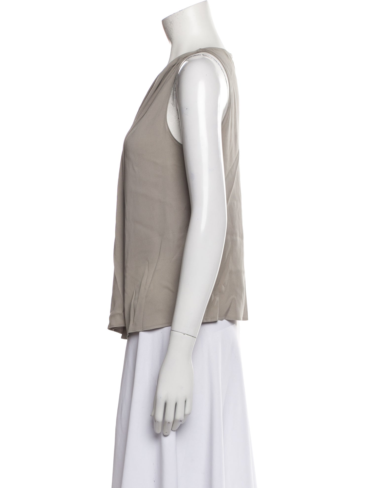 Giorgio Armani Silk Bateau Neckline Top